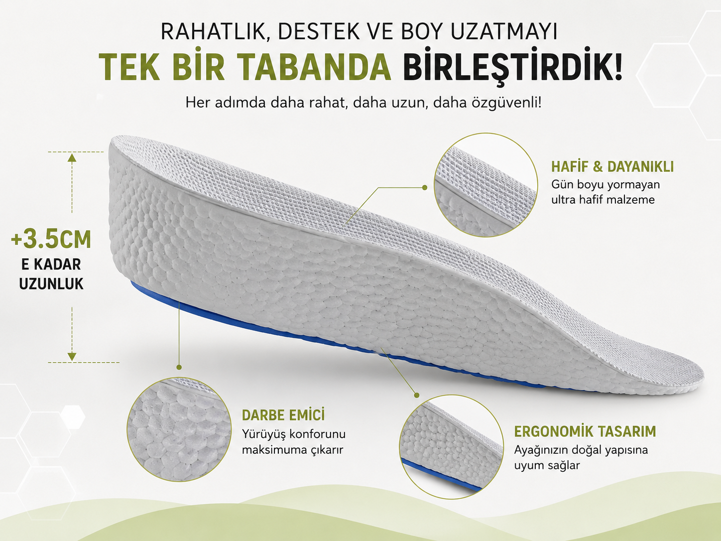 COMFORX tabanlık detayları